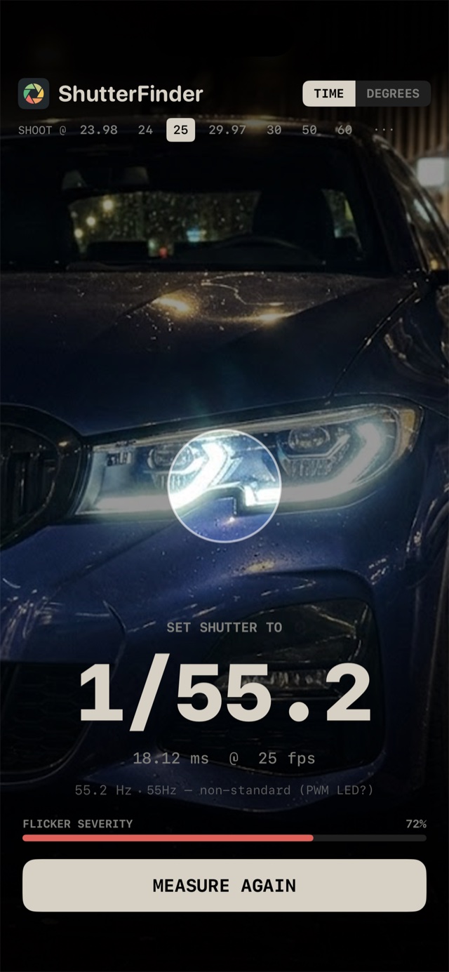 ShutterFinder on iPhone